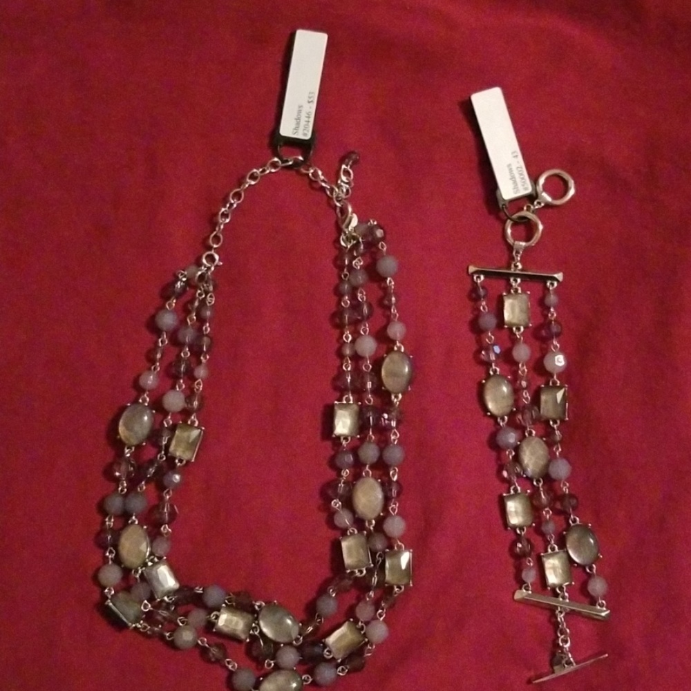 Premier design "shadows" necklace and bracelet
